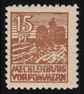 SBZ 37yd Freimarke 15 Pf, Mittelsiena, Gezähnt, ** Geprüft - Mint