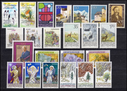 893-915 Liechtenstein Jahrgang 1986 Komplett, Postfrisch - Nuevos