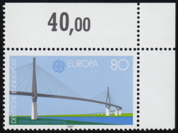 1322 Europa Köhlbrandbrücke 80 Pf  ** Ecke O.r. - Unused Stamps