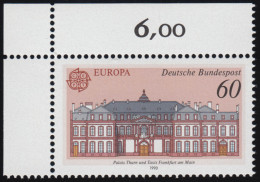 1461 Europa Palais Thurn Und Taxis 60 Pf ** Ecke O.l. - Unused Stamps