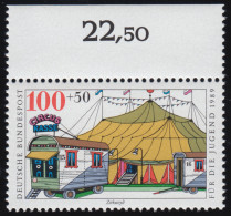 1414 Zirkus 100+50 Pf Zirkuszelt ** Oberrand - Nuevos