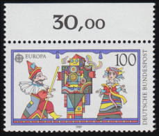 1418 Europa 100 Pf Puppentheater ** Oberrand - Unused Stamps
