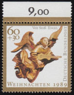 1442 Weihnachten 60+30 Pf ** Oberrand - Unused Stamps