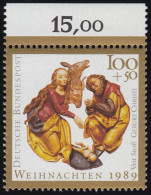 1443 Weihnachten 100+50 Pf ** Oberrand - Unused Stamps
