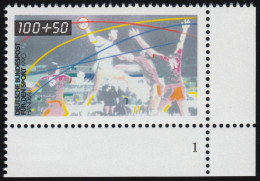 1449 Sportarten 100+50 Pf Handball ** FN1 - Unused Stamps