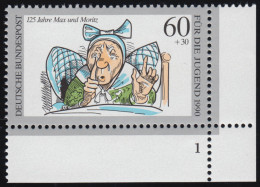 1455 Jugend Max Und Moritz 60+30 Pf ** FN1 - Unused Stamps