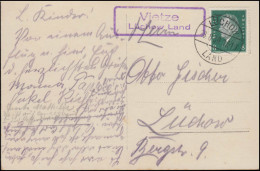 Landpost Vietze Lüchow Land 28.8.1930 Auf AK Abend An Der Elbe - Autres & Non Classés