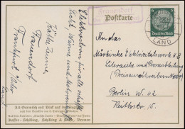 Landpost Frauendorf über FRANKFURT (ODER) LAND 20.4.1935 Auf AK Alt-Garmisch - Altri & Non Classificati