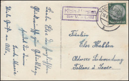 Landpost Klein-Horsten über VAREL (OLDENBURG) 15.9.1943 Auf Geburtstags-AK - Other & Unclassified