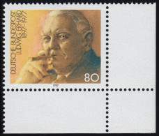 1308I Ludwig Erhard ** Ecke U.r. Mit PLF I Punkt Neben Krawattenknoten - Unused Stamps