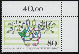 1319 Sängerbund ** Ecke O.r. - Unused Stamps