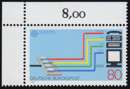 1368 Europa 80 Pf ** Ecke O.l. - Unused Stamps