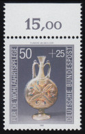 1295 Wohlfahrt Kostbare Gläser 50+25 Pf ** Oberrand - Unused Stamps