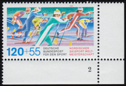 1311 Ski-Weltmeisterschaft 120+55 Pf ** FN2 - Unused Stamps