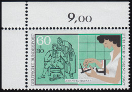 1316 Jugend Zahntechniker 60+30 Pf ** Ecke O.l. - Unused Stamps
