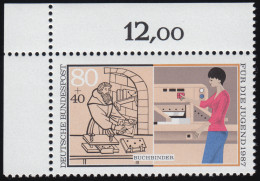 1318 Jugend Buchbinder 80+40 Pf ** Ecke O.l. - Unused Stamps