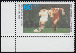 1353 Fußball 60+30 Pf ** Ecke U.l. - Unused Stamps