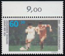 1353 Fußball 60+30 Pf ** Oberrand - Unused Stamps