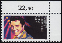 1361 Rockmusik Elvis Presley 60+30 Pf ** Ecke O.r. - Neufs