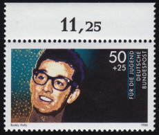 1360 Rockmusik Buddy Holly 50+25 Pf ** Oberrand - Unused Stamps