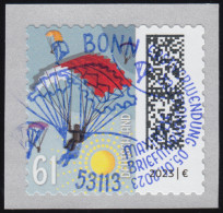 3744 Briefmarkengleiter 61 Cent Sk Aus 500er Mit GERADER Nummer, EV-O Bonn - Roulettes