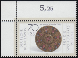 1335 Wohlfahrt Schmiedekunst 70+35 Pf ** Ecke O.l. - Unused Stamps