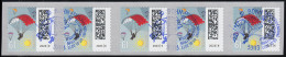3744 Briefmarkengleiter 61 Sk Aus 500er, 5er-Streifen GERADE Nummer, EV-O Bonn - Rollenmarken