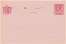 Surinam Postkarte / Post Card 2 1/2 Ct. Rosa Auf Rötlich 1888, Ungebraucht ** - Suriname