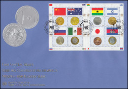 UNO New York 1033-1040 Flaggen Und Münzen: Keinbogen Auf Schmuck-FDC N.Y. 2006 - Münzen