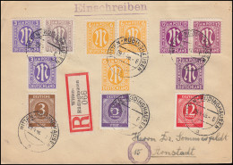 3+6+12 Pf. Amerik.+ Engl. + Dt. Ausgabe MiF R-Brief WITTEN-RÜDINGHAUSEN 29.4.46 - Storia Postale