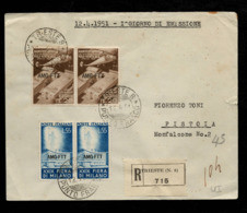 Storia Postale Trieste Zona A AMG FTT 1951  29° Fiera Di Milano - Marcophilie