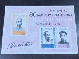 VIET  NAM  STAMPS BLOCKS STAMPS -10(1970 80TH BIRTH ANNIV OF PRESIDENT HO CHI MINH )1 Pcs Good Quality - Viêt-Nam