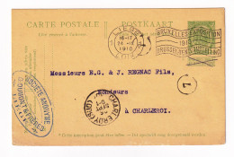 Entier Postal Liège 1910 Pour Charleroi Belgique Société Dumont & Frères Métallurgie Saumon De Plomb Emile Massard - Cartes Postales 1909-1934