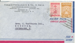 Dominican Air Mail Cover Sent To Denmark 28-10-1958 - República Dominicana