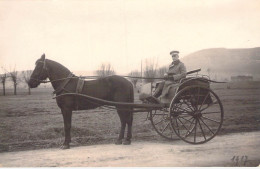 Germany Feldpost WW1 - Postcard Soldier Riding Horse Wagon Posted From Fuhrpark Kolonne Nr. 4 W/postmark 9.5.1917. Glu - Militaria