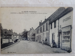 Moutiers-au-perche , Grande Rue Et Bureau De Poste , épicerie Gédéon Renard - Autres & Non Classés