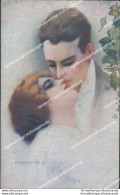 Cb303 Cartolina Art Deco Donnina Innamorati Cupido Illustratore Artist Monestier - Other & Unclassified