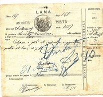 1897 MONREALE MONTE DI PIETA' LANA PEGNO - Unclassified