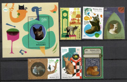 Cuba 2014 / Cats MNH Gatos Katzen Chats / Cu21615  C6-22 - Katten