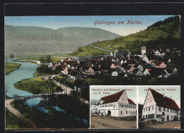 AK Geislingen Am Kocher, Gasthaus Und Metzgerei Zum Ochsen, Handlung Von Fr. Weidner, Teilansicht  - Geislingen