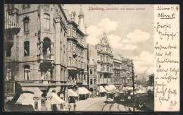 AK Hamburg, Strasse Am Nobistor Mit Strassenbahn Von Altona Gesehen  - Strassenbahnen