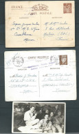 Même Archive - Lot De 4 Carte Postales Interzone " Casablanca / Amboise , 2 Avec Surtaxe Aérienne + 1 PHOTO - PB21301 - Oorlog 1939-45