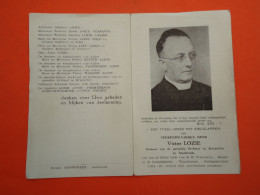 Priester - Pastoor Victor Lozie Geboren Te Menen 1886 Overleden Te Assebroek 1954   (2scans) - Religion & Esotérisme