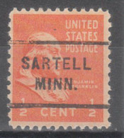 USA Precancel Vorausentwertungen Preo Locals Minnesota, Sartell 712 - Precancels