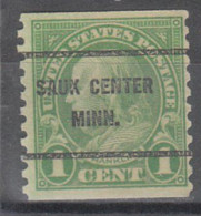 USA Precancel Vorausentwertungen Preo Bureau Minnesota, Sauk Center 597-61 - Precancels