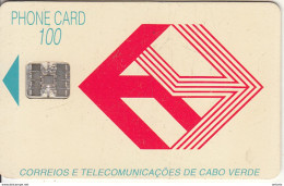 CAPE VERDE - Telecom Logo(red), First Issue 100 Units, CN : C3C043247, Used - Cap Vert