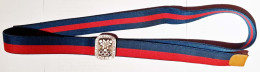 Ceinture Bleue Et Rouge Fermeture Médaille EXCOFFON Des X° Jeux Olympiques D'Hiver De GRENOBLE 1968 Olympic Games 68 - Bekleidung, Souvenirs Und Sonstige