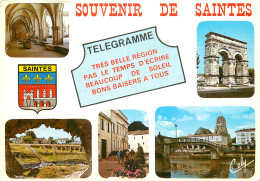 17 SOUVENIR DE SAINTES MULTIVUES BLASON - Saintes