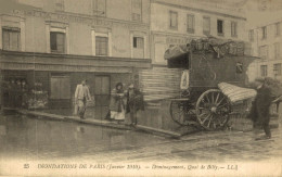 INONDATIONS DE PARIS DEMENAGEMENT QUAI DE BILLY - Überschwemmung 1910