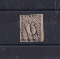 TIMBRE OBLITERE DE 1843.N° 10 .CACHET VRAIS  MAIS TIMBRE FAUX .CURIEUX ET INTERESSANT - 1843-1852 Timbres Cantonaux Et  Fédéraux